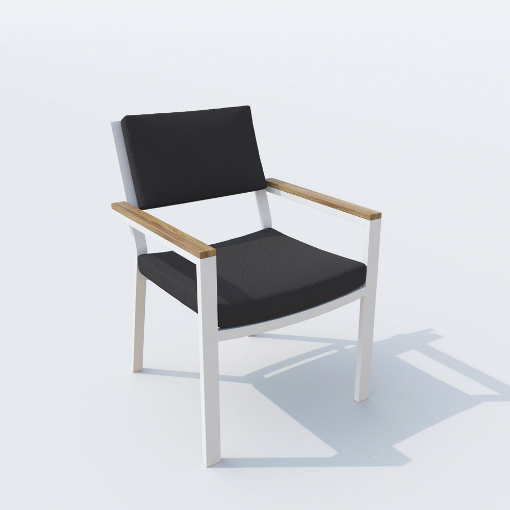 Стул Ideal Patio БОНТА антрацит - белый каркас