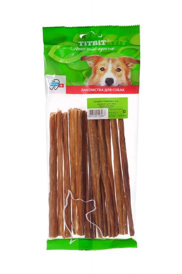 Titbit лакомство для собак Кишки говяжьи XXL мягкая упаковка