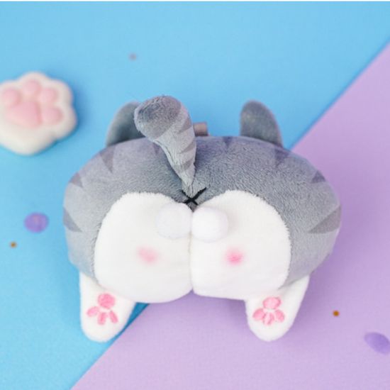 Мягкий брелок "Humor Cat" серый, 9 см