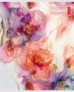 Тетрадь 80 л. клетка ХАТБЕР Цветочные сны