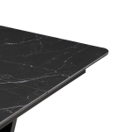Керамический стол Woodville Бугун 120(160)х80х77 черный мрамор, черный