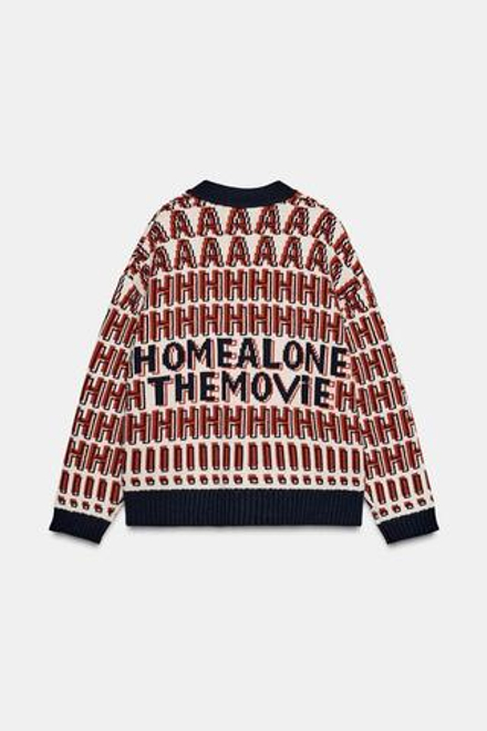 ZARA КАРДИГАН ОВЕРСАЙЗ С ВЯЗАНЫМ УЗОРОМ HOME ALONE ™, РАЗНОЦВЕТНЫЙ