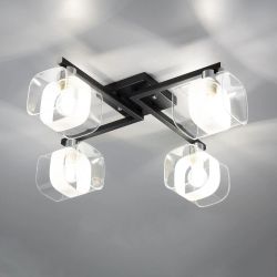 Citilux Вирта CL139145 Люстра потолочная Чёрная Матовая