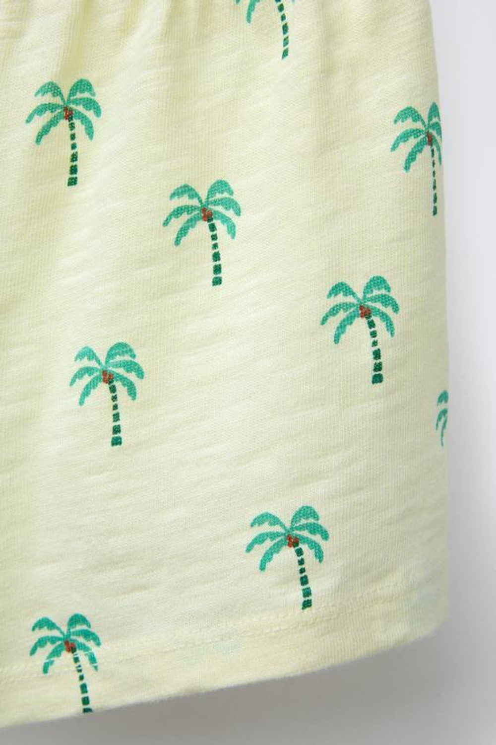 ZARA ШОРТЫ С ПРИНТОМ «ПАЛЬМЫ», СВЕТЛО-ЖЕЛТЫЙ