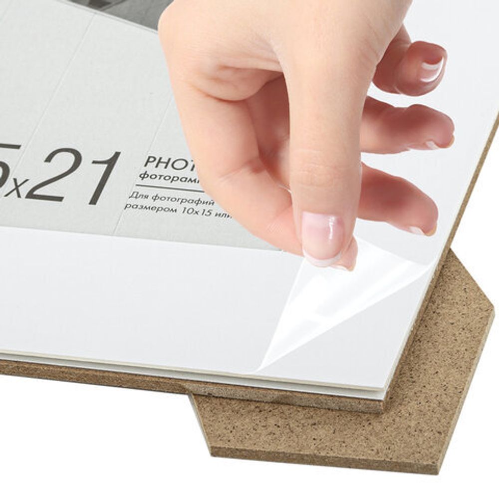 Рамка 15х21 см с паспарту 10х15 см небьющаяся, багет 20 мм, пластик, BRAUBERG "New Age", черная, 391273