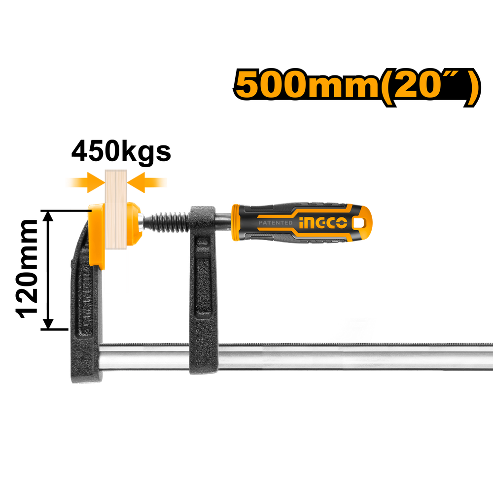 Струбцина столярная INGCO HFC021202 INDUSTRIAL 120х500 мм