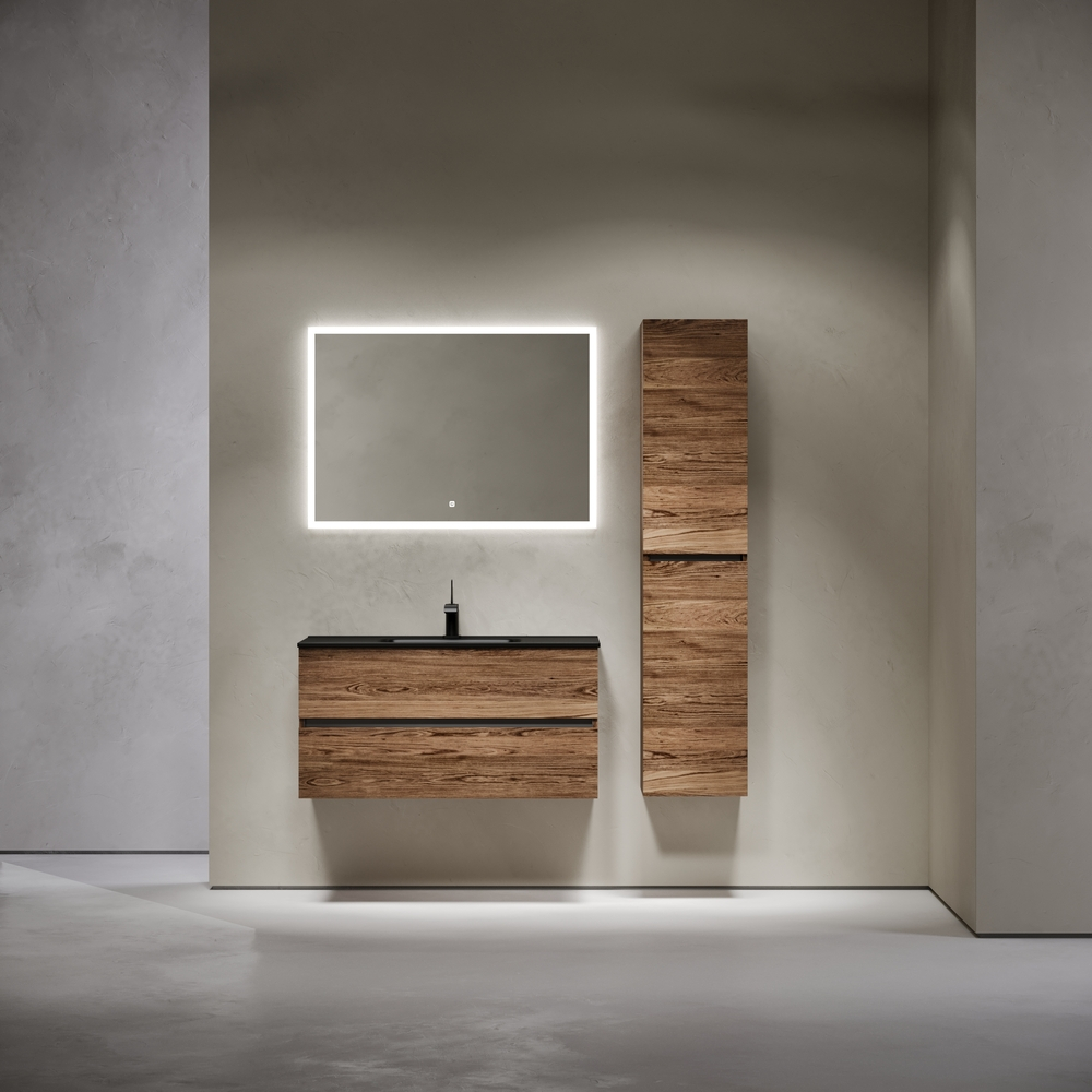 Тумба подвесная под раковину Sancos Urban, дуб чарльстон 990х450х550