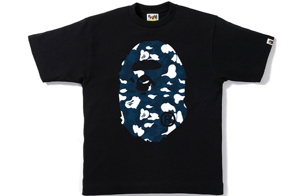 A Bathing Ape Stripe Abc Camo Big Ape Head Tee