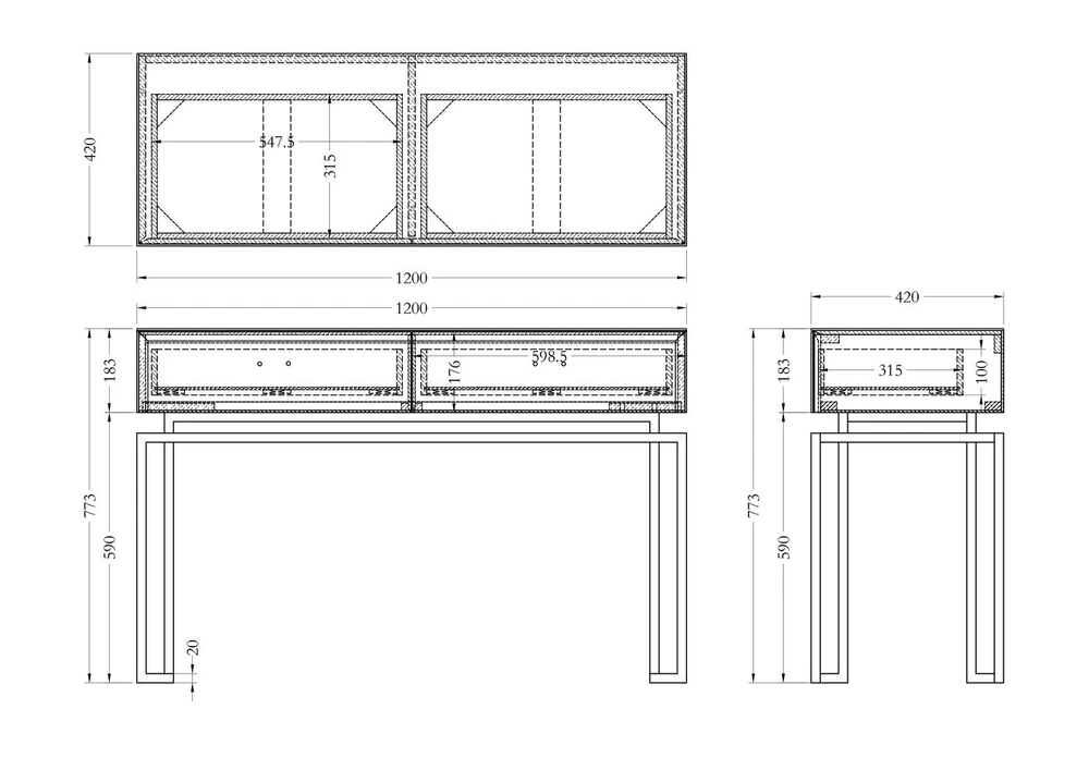 Консольный стол Garda Decor KFG058
