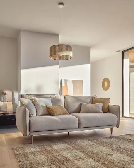 Трехместный диван Carlota 210 см, бежевый