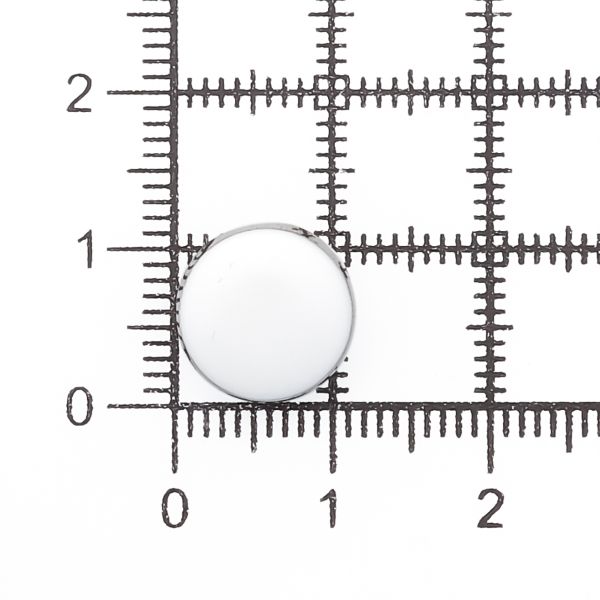 Пуговицы металл на ножке 18L=11 мм, (White/S (белый/серебро)), MEs-2013, 36 шт