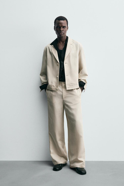 ZARA КУРТКА-РУБАШКА СВОБОДНОГО КРОЯ, БЕЖЕВЫЙ