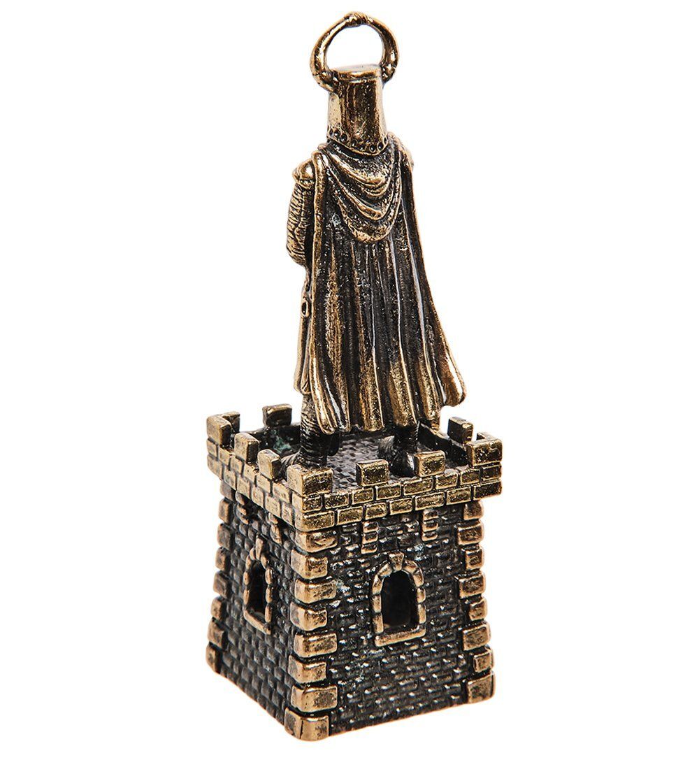 AM-2700 Колокольчик «Крепость Рыцарь с мечом» (латунь, янтарь)