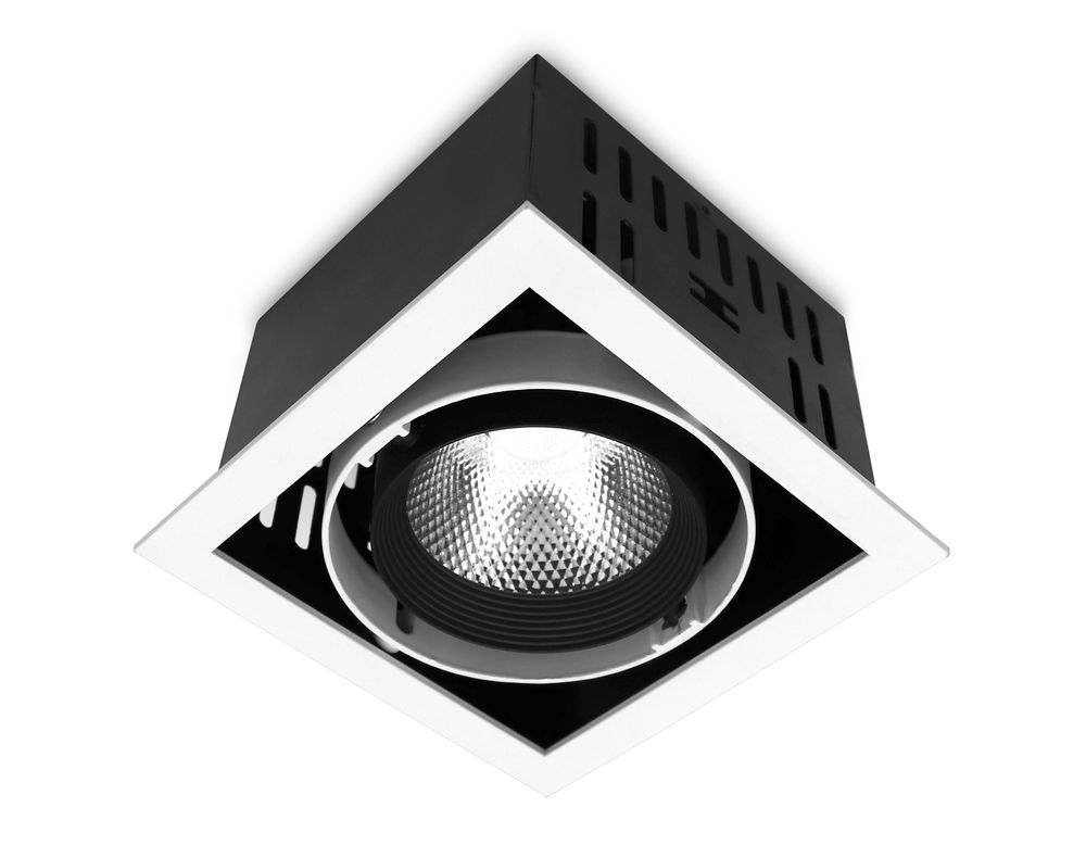 Ambrella Карданный встраиваемый светодиодный светильник Office Tech T811 BK/CH 12W 4200K