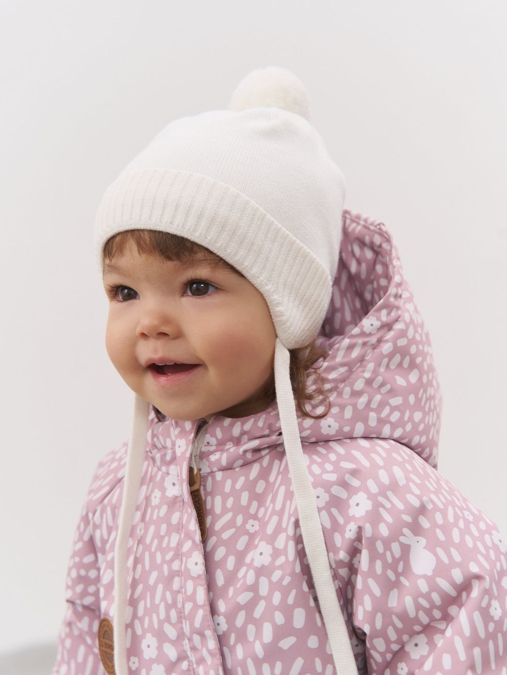 Шапка хлопковая на подкладе "Молоко" 0+