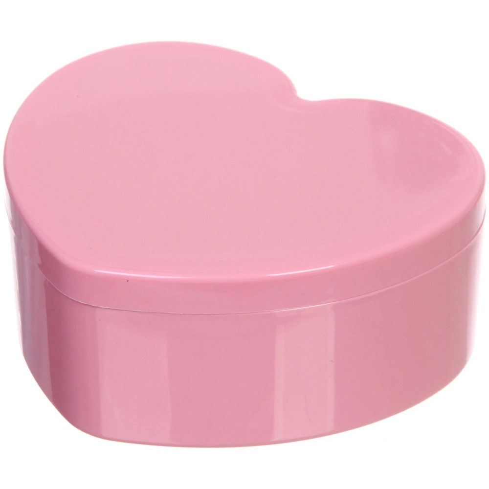 Шкатулка пластиковая с зеркалом «KiKi HAUS», сердце, цвет розовый, 13.5*11.5*5.5см