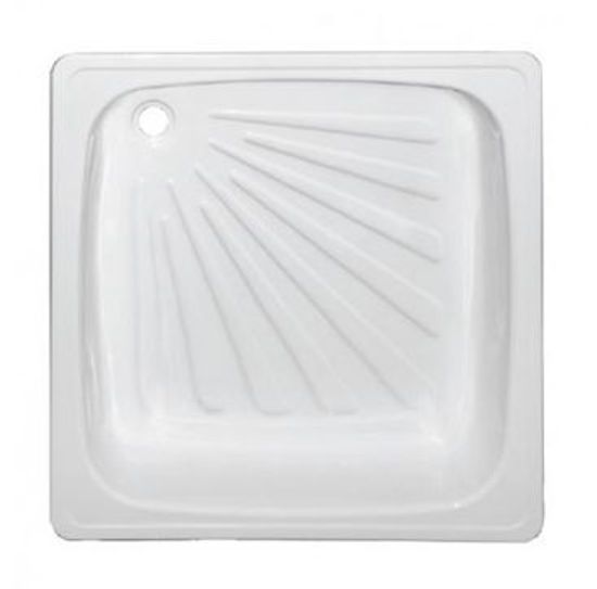 Поддон стальной эмалированный 0,9х0,9х0,15