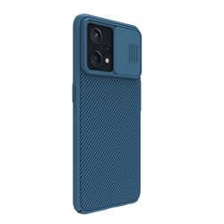 Чехол синего цвета от Nillkin CamShield Case для смартфона Realme 9 4G и 9 PRO+ 5G, с защитной шторкой для задней камеры