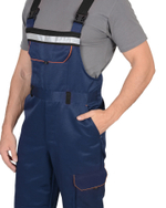 Костюм  куртка, полукомбинезон  темно-синий с черным с СОП 25мм