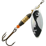 Блесна для рыбалки AQUA LONG 07,0g, лепесток № 2, цвет LO-02 (серебро, синий, черный), 1 штука