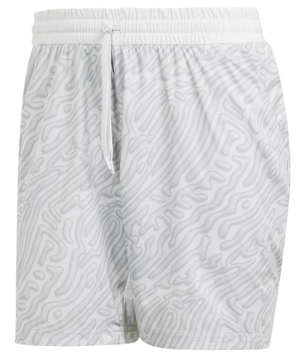 Мужские теннисные шорты Adidas Tennis Heat.Rdy Pro Printed Ergo 7' Short - серые/угольно-серые
