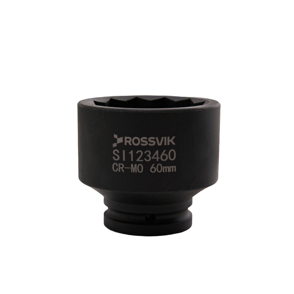 SI123460 Головка торцевая ударная 12-гранная ROSSVIK 3/4", 60мм