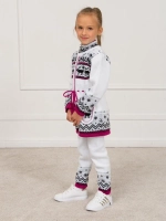 Кардиган вязаный на молнии для девочки