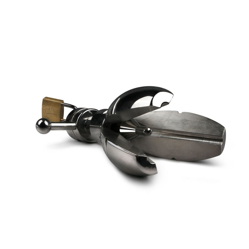 Анальный расширитель Sinner Metal Anal Spreader Butt Plug - 14 см. (Цвет: серебристый)