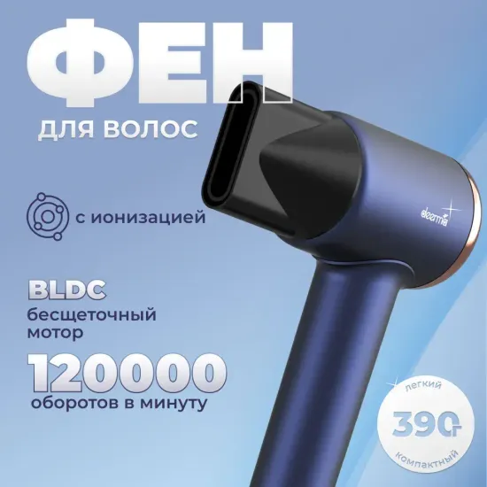 Фен для волос DEM-CF50W (синий)