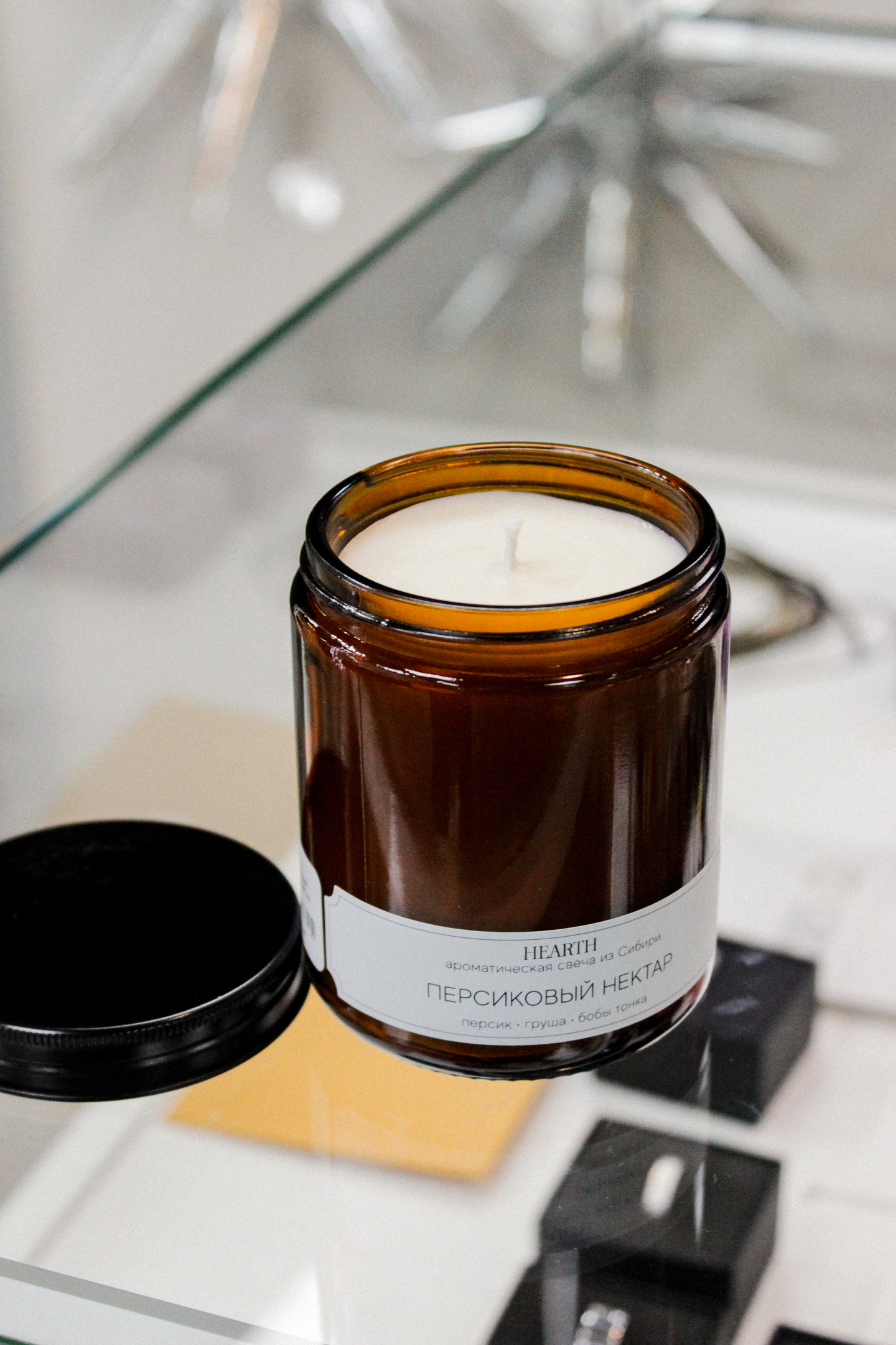Свеча Персиковый нектар, стекло, 50 / 240 мл.