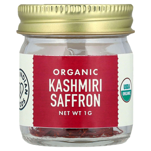 Pure Indian Foods, Органический кашмирский шафран, 1 г