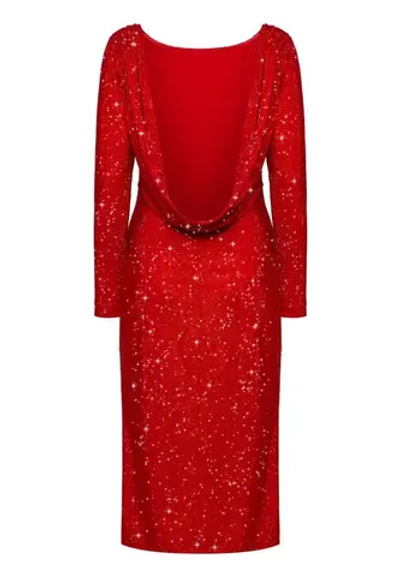 Платье миди с открытой спиной