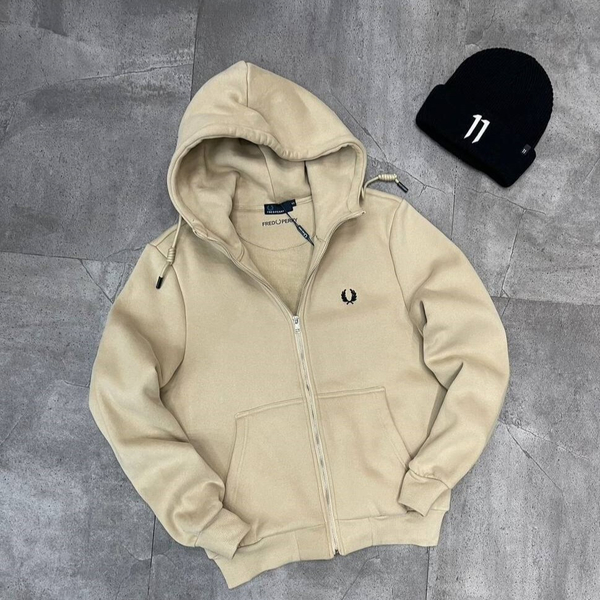 Худи zip Fred Perry beige
