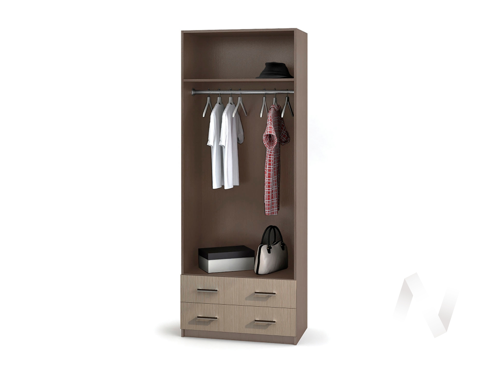 Шкаф Дуэт 2-х створчатый (шимо темный/шимо светлый)