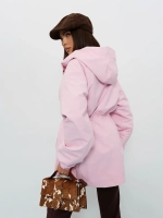 Ветровка с капюшоном удлиненная