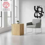 Журнальный столик, 45х45х55, Розенбург, из массива дуба, с местом для хранения, прикроватный, для гостиной, MAKOSA