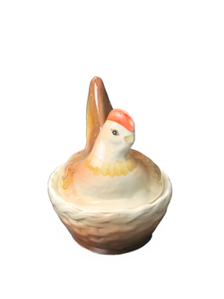 Фаянсовая масленка "Курочка" (ЗиК "Конаково")