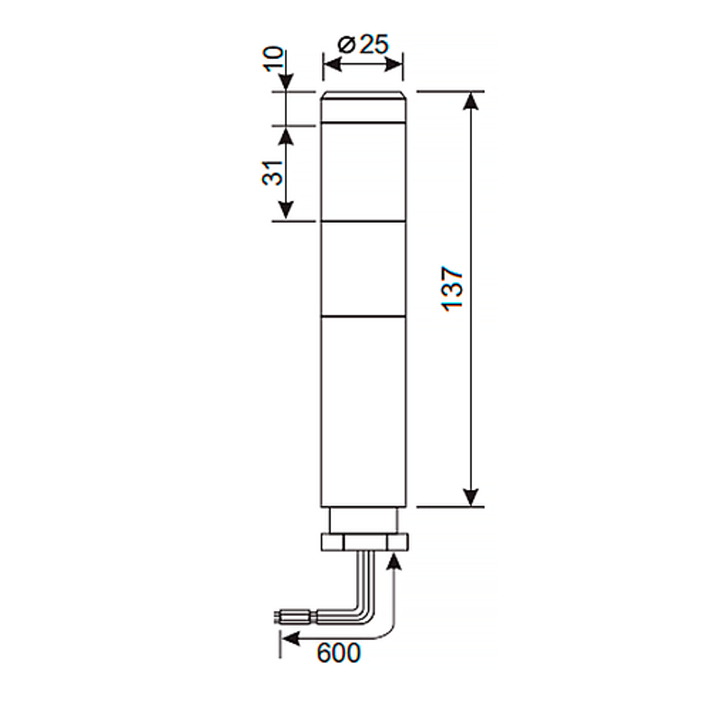 Светосигнальная лампа INNOCONT TL25-024-RG