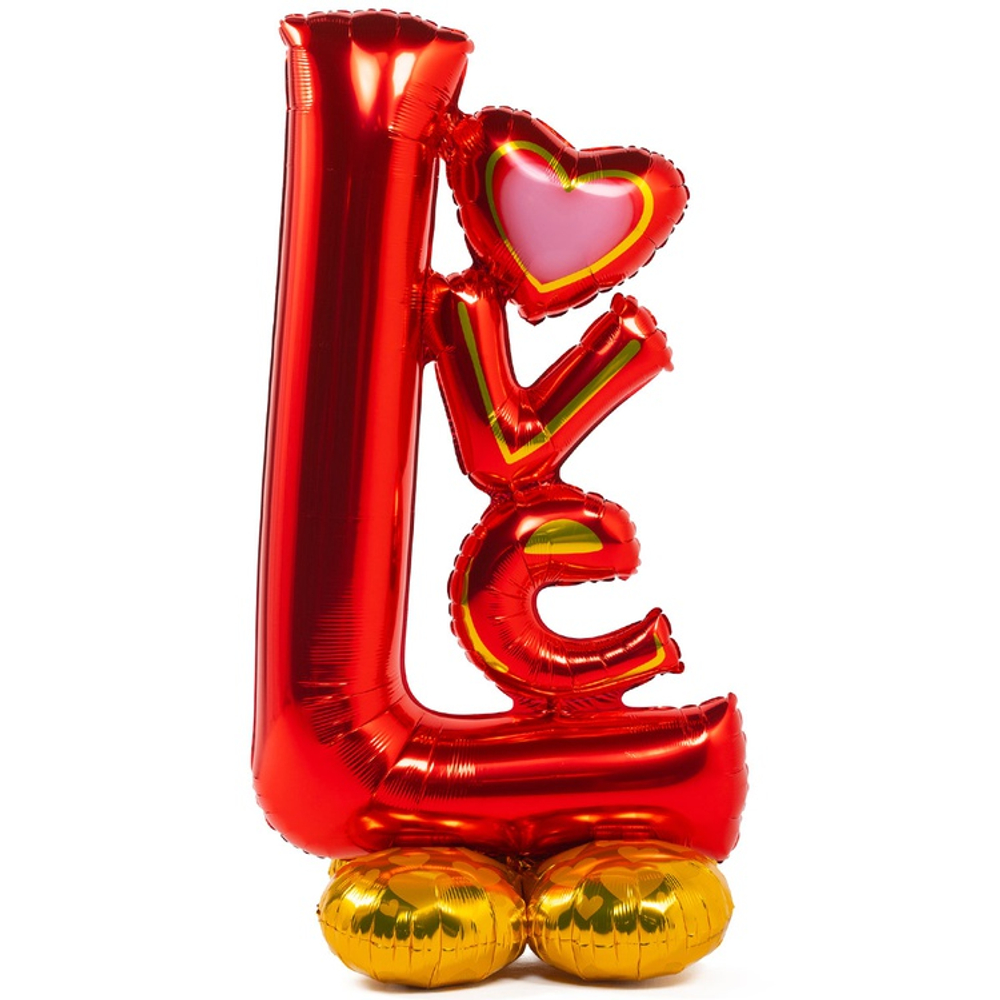 Шар фольгированный Надпись "Love" 147 см (Красный)