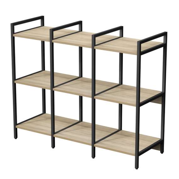 10ССТ.3.400 Стеллаж средний тройной 3 полки, узкий (1160*400*952)