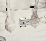 HERMÈS Birkin 25 Himalaya Niloticus Crocodile Diamond‑Encrusted Palladium Hardware, новая