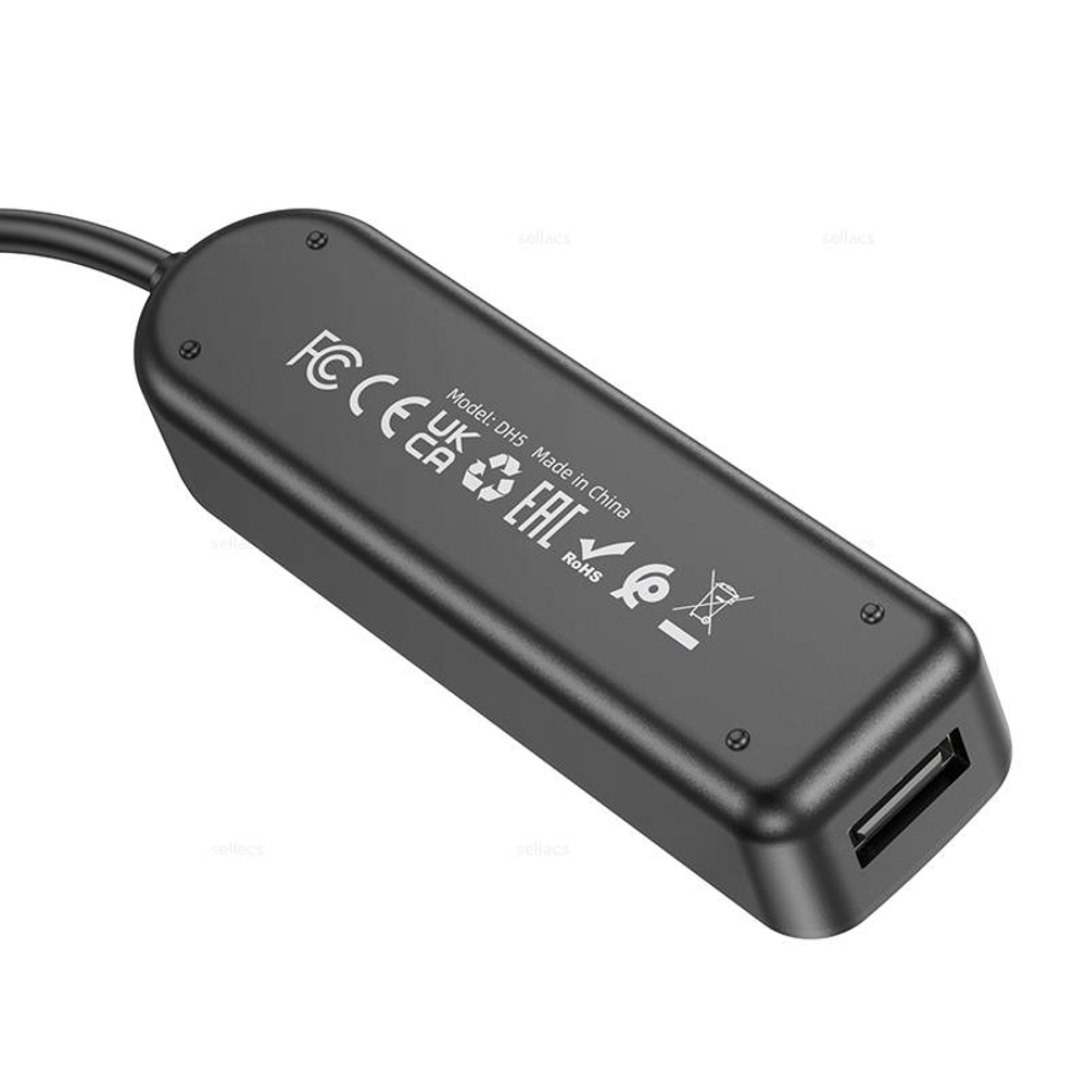 Адаптер Borofone DH5 4-в-1 (Type-C— USB2.0*4) (длина = 0,2 м)