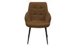 Стул с подлокотниками Capri, бархат коричневый 12 / опора конус