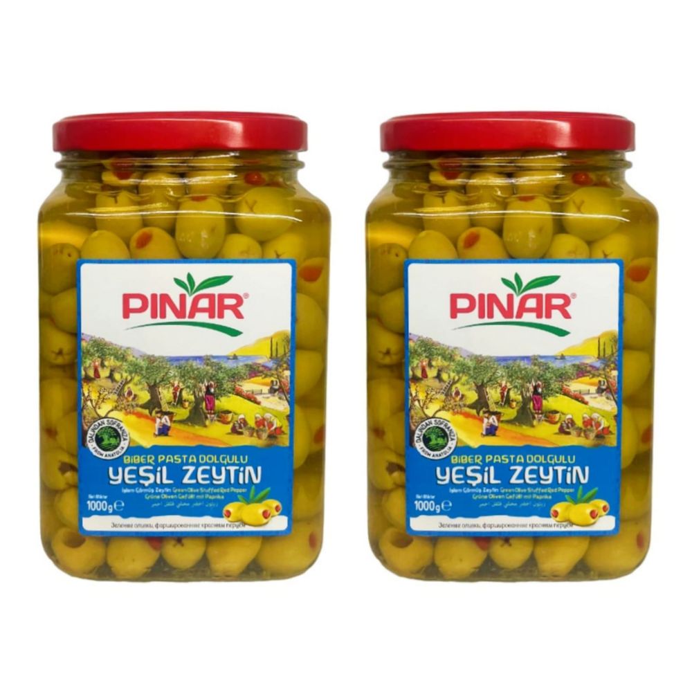 Оливки Pinar фаршированные перцем 1 кг x 2 шт