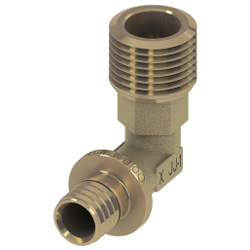 Уголок TECE соединительный с ниппелем 20x1/2", латунь