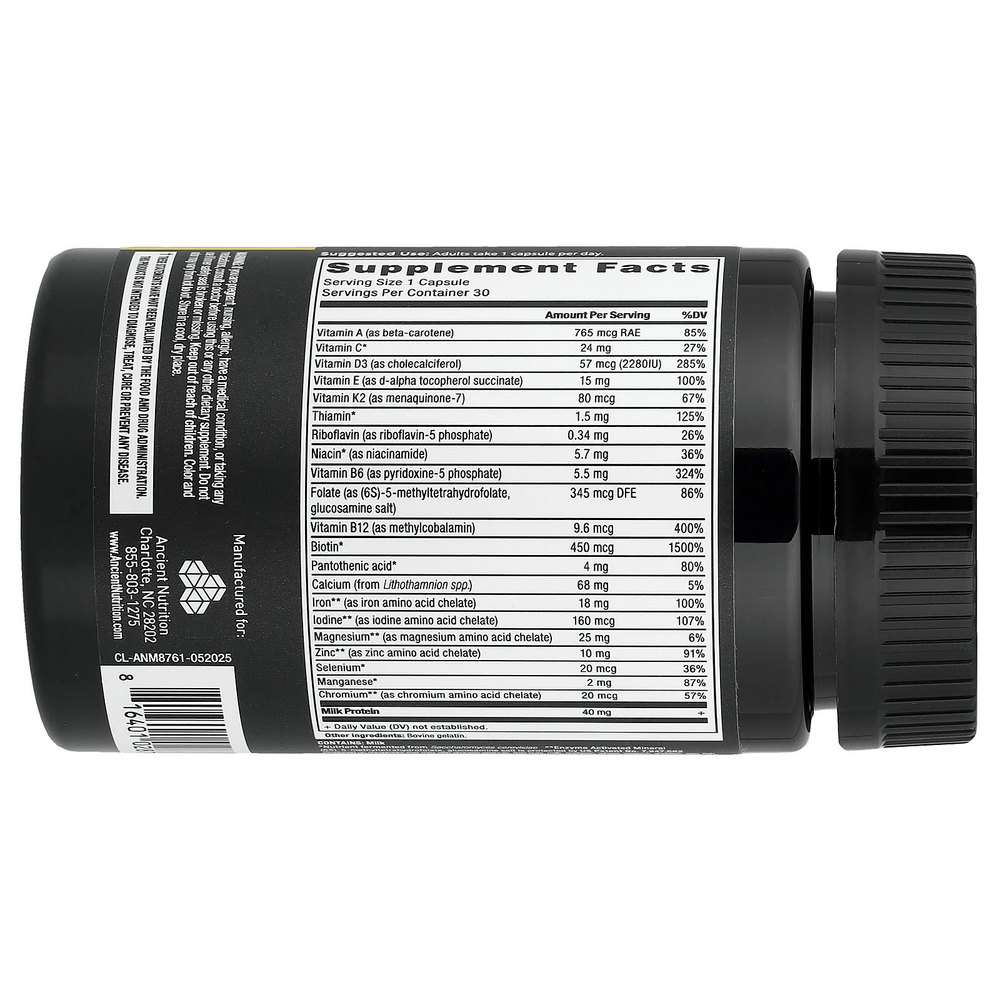 Ancient Nutrition, мультивитамины для здоровья костей, 30 капсул
