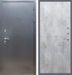 Входная металлическая дверь RеX (РЕКС) Практик 11 Антик серебро / ФЛ-290 Бетон светлый
