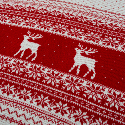 Свитер красно-белый «Олени»