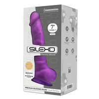Фиолетовый фаллоимитатор 17,6см на присоске с мошенкой SilexD Premium Silicone Dildo Model 1