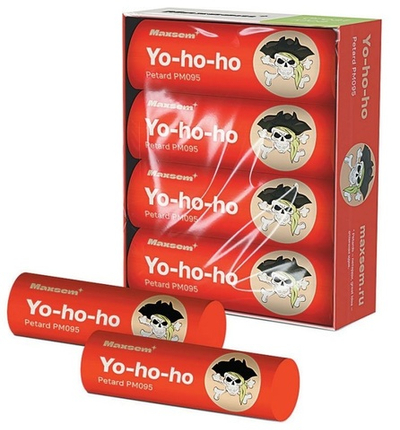 Петарды фитильные"Yo-ho-ho" PM095 к-т4 шт  (1/60)